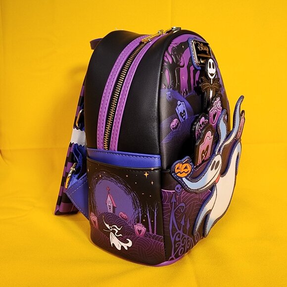 Loungefly Disney NBC Zero Graveyard Light Up Jack Pop Up Mini Backpack NEW - Picture 5 of 12